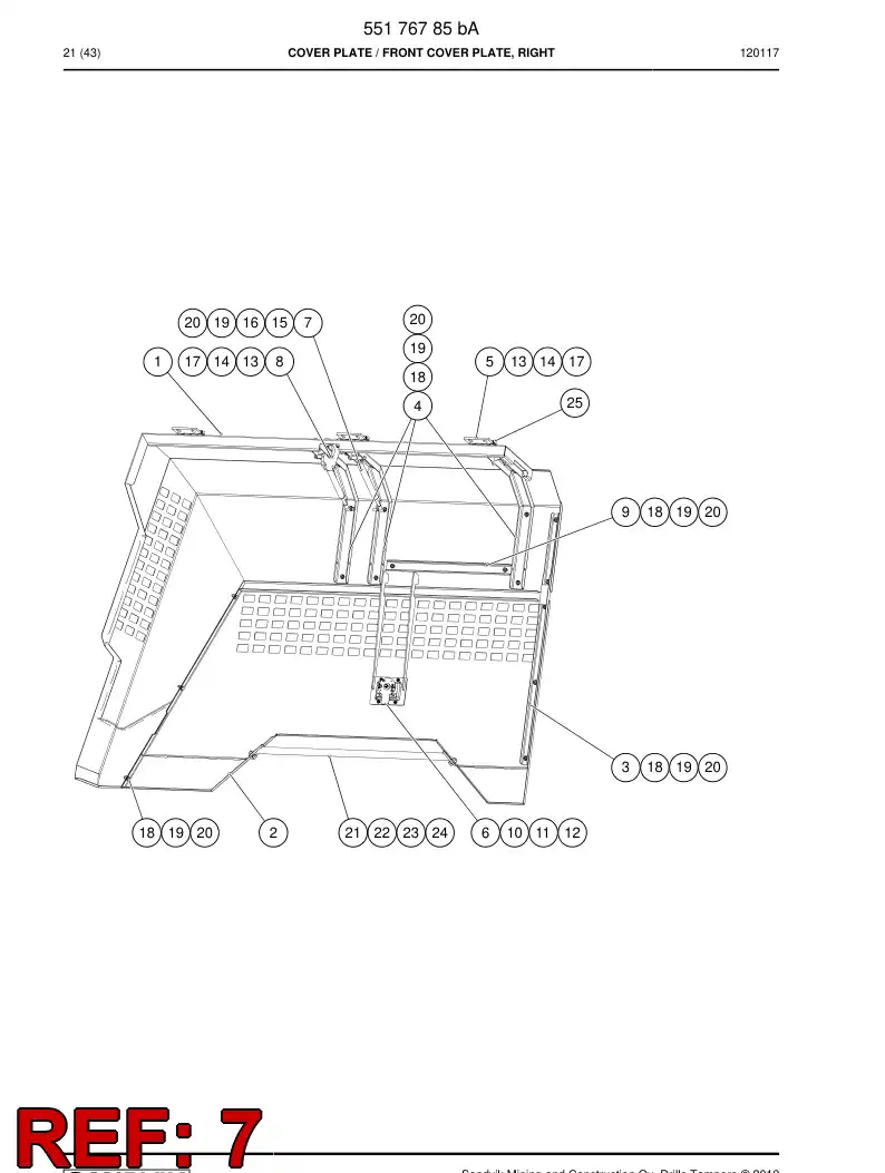 55174043a 551 740 43a SPRING, GAS - Sandvik Technical Drawing