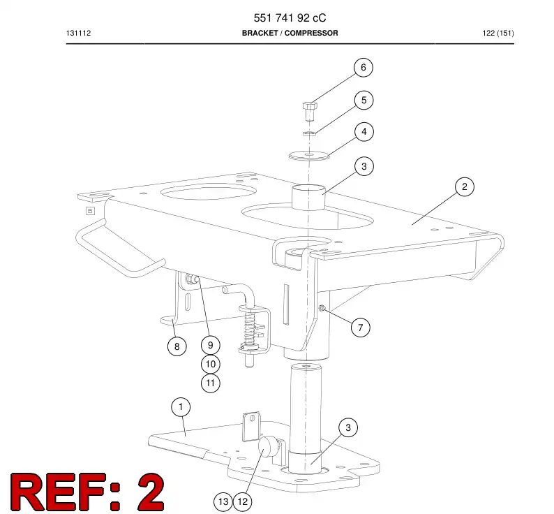 55174194 551 741 94 Bracket - Sandvik Technical Drawing