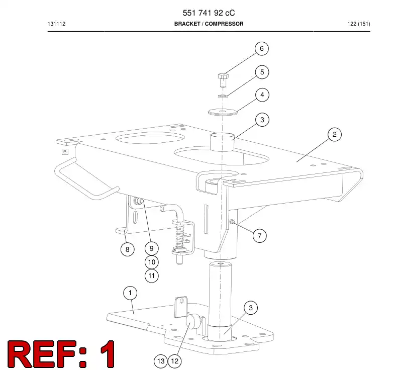 55174195 551 741 95 Bracket - Sandvik Technical Drawing