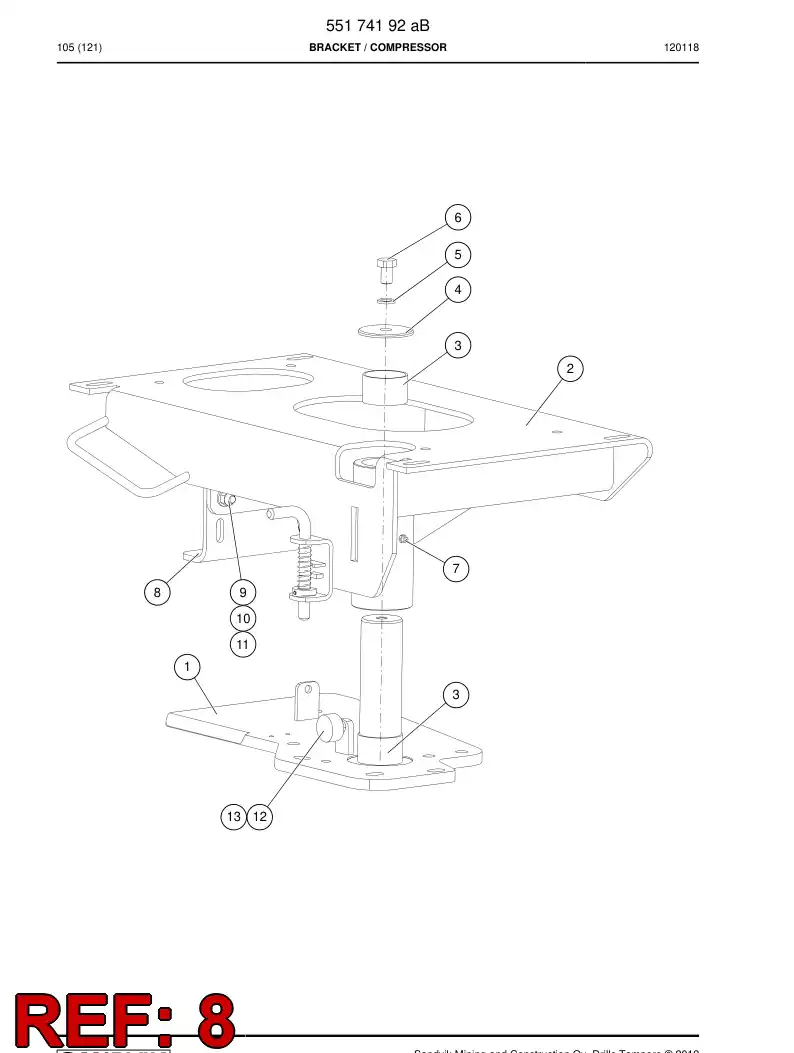 55174252 551 742 52 Support - Sandvik Technical Drawing