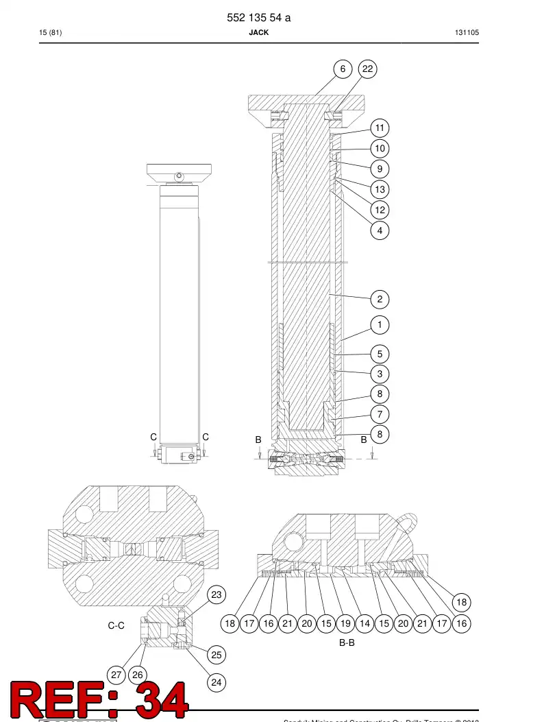 55174286 551 742 86 Plug - Sandvik Technical Drawing