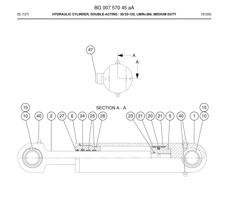 55174295 551 742 95 Seal Kit - Sandvik Technical Drawing
