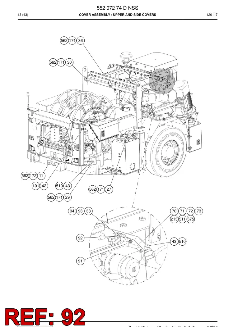 55174350 551 743 50 SPRING DE COMPRESIN - Sandvik Technical Drawing