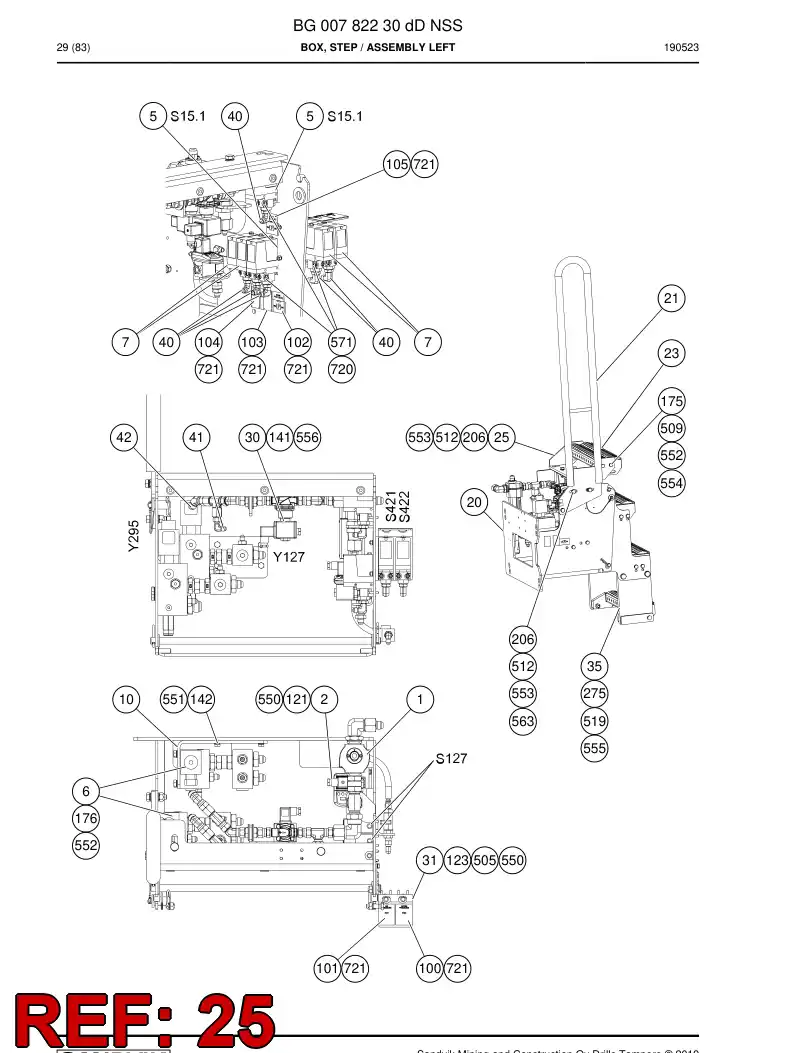 55174362 551 743 62 Bracket - Sandvik Technical Drawing
