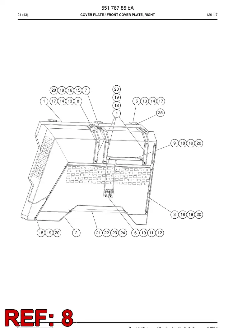 55174384 551 743 84 Limiter - Sandvik Technical Drawing