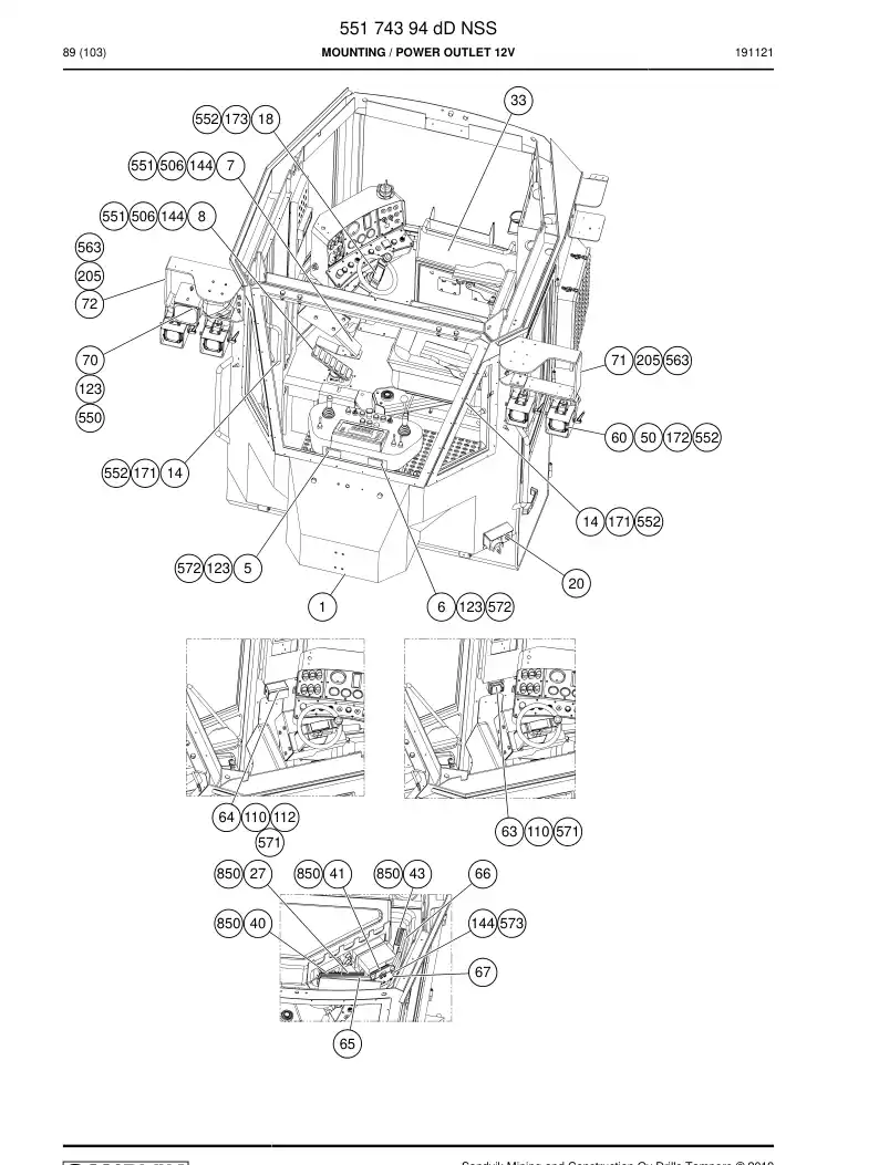55174394d 551 743 94d Mounting - Sandvik Technical Drawing