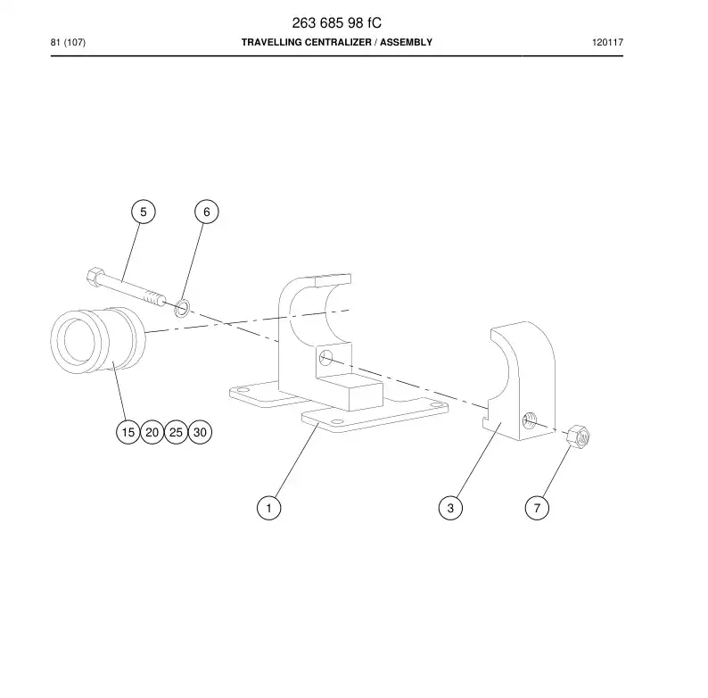 55174401 551 744 01 Wear piece - Sandvik Technical Drawing