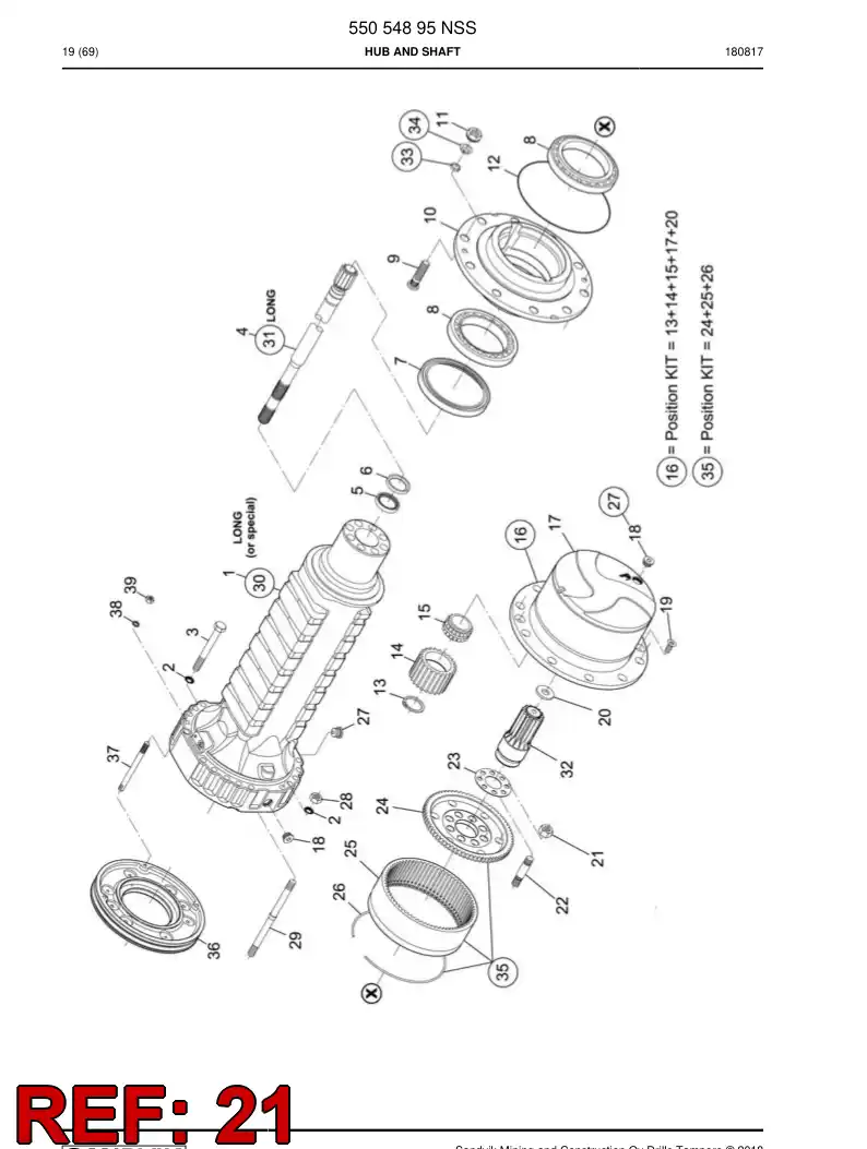 55174417 551 744 17 NUT - Sandvik Technical Drawing