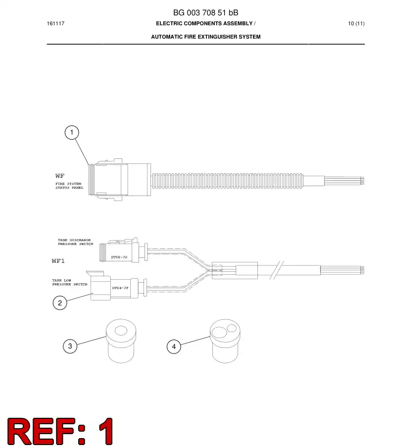 55174431 551 744 31 CABLE ASSEMBLY - Sandvik Technical Drawing