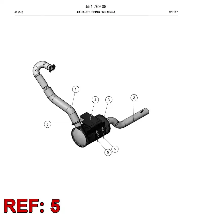 55174450 551 744 50 Strap - Sandvik Technical Drawing