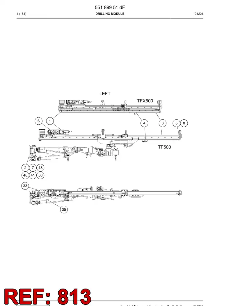 55174456a 551 744 56a Hosing - Sandvik Technical Drawing