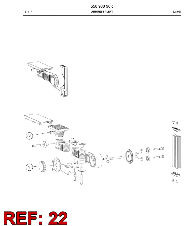 55174465 551 744 65 Screw, Adjusting - Sandvik Technical Drawing