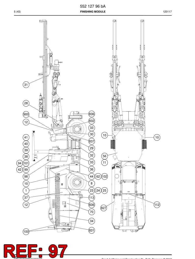 55174471 551 744 71 Sign - Sandvik Technical Drawing