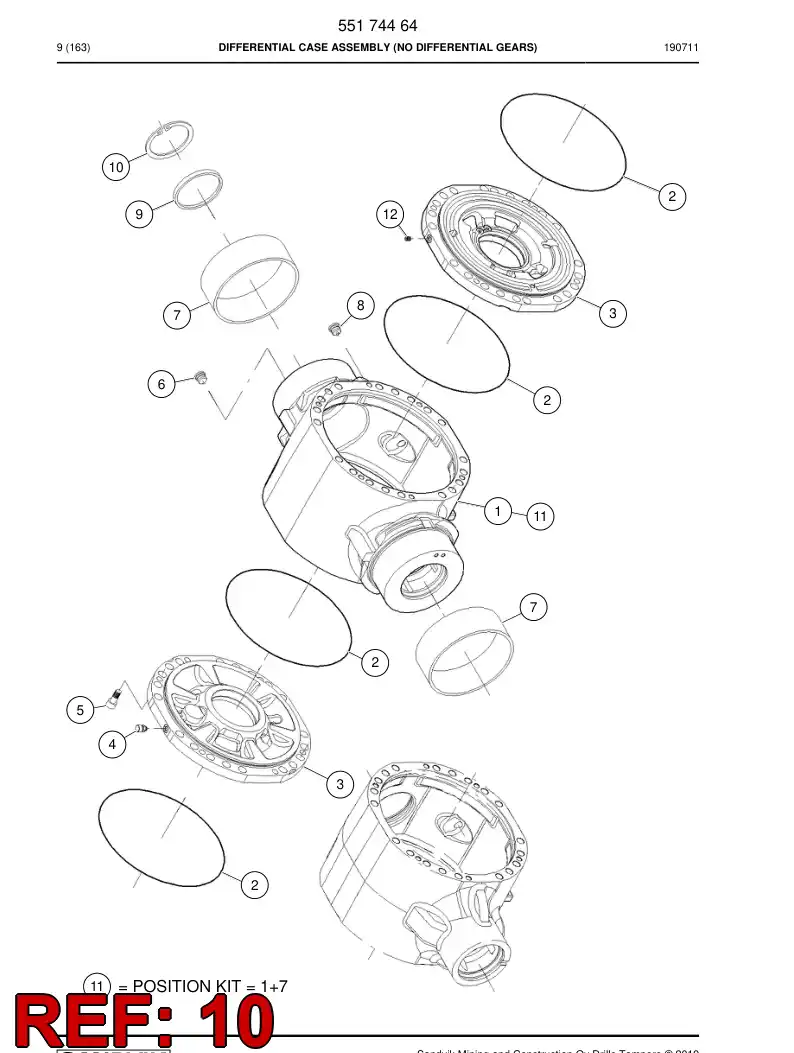 55174476 551 744 76 Ring, Lock - Sandvik Technical Drawing
