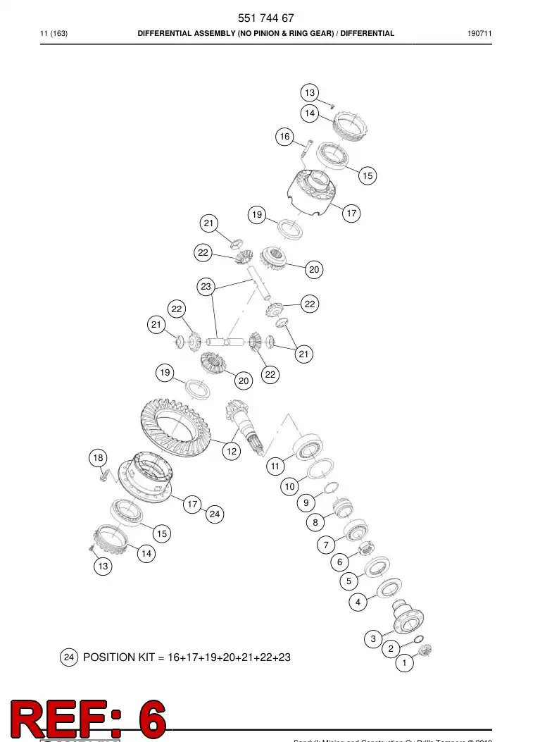 55174484 551 744 84 Nut - Sandvik Technical Drawing