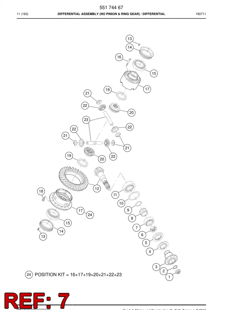 55174485 551 744 85 Bearing - Sandvik Technical Drawing