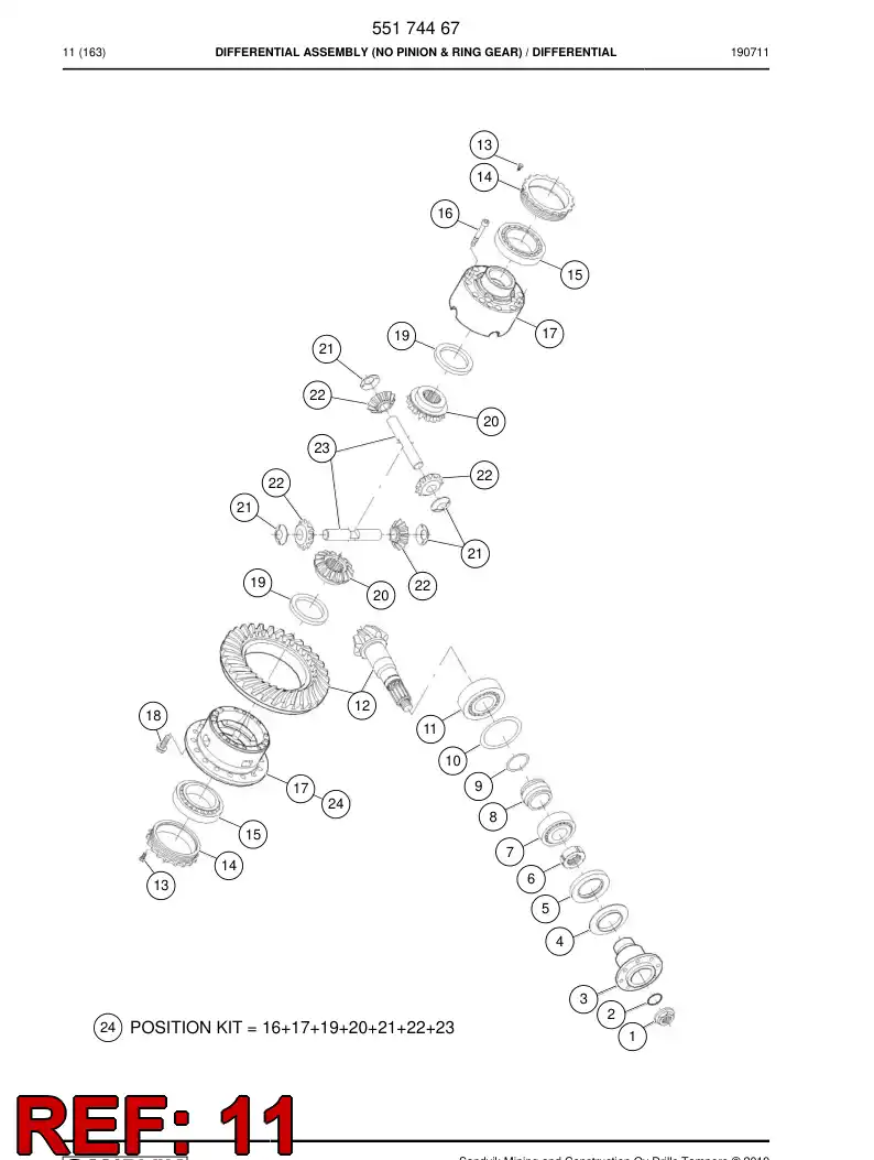 55174489 551 744 89 Bearing - Sandvik Technical Drawing