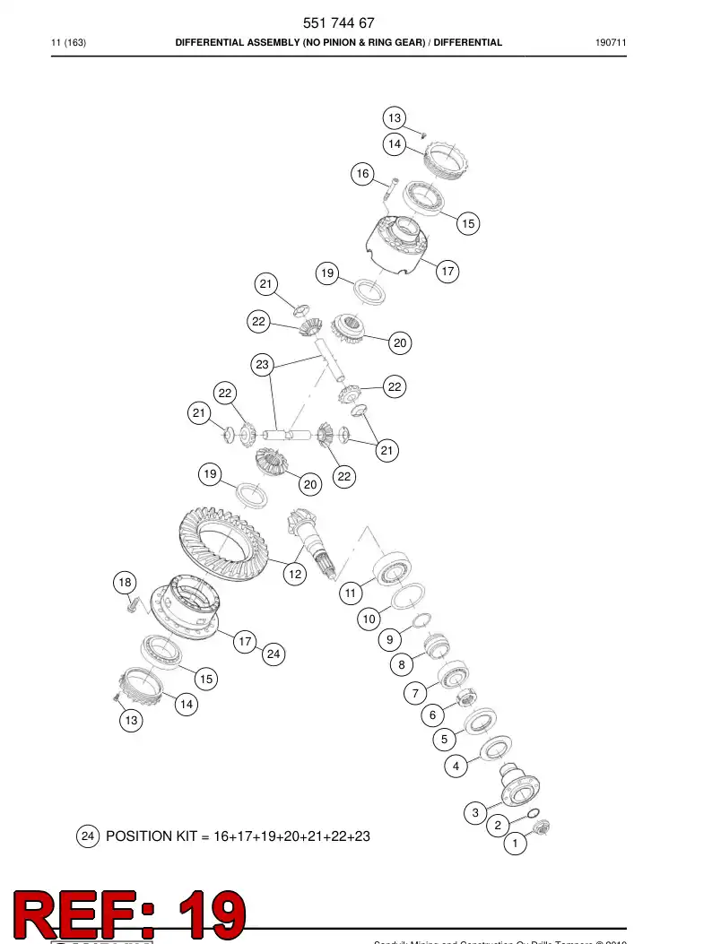 55174494 551 744 94 Washer - Sandvik Technical Drawing