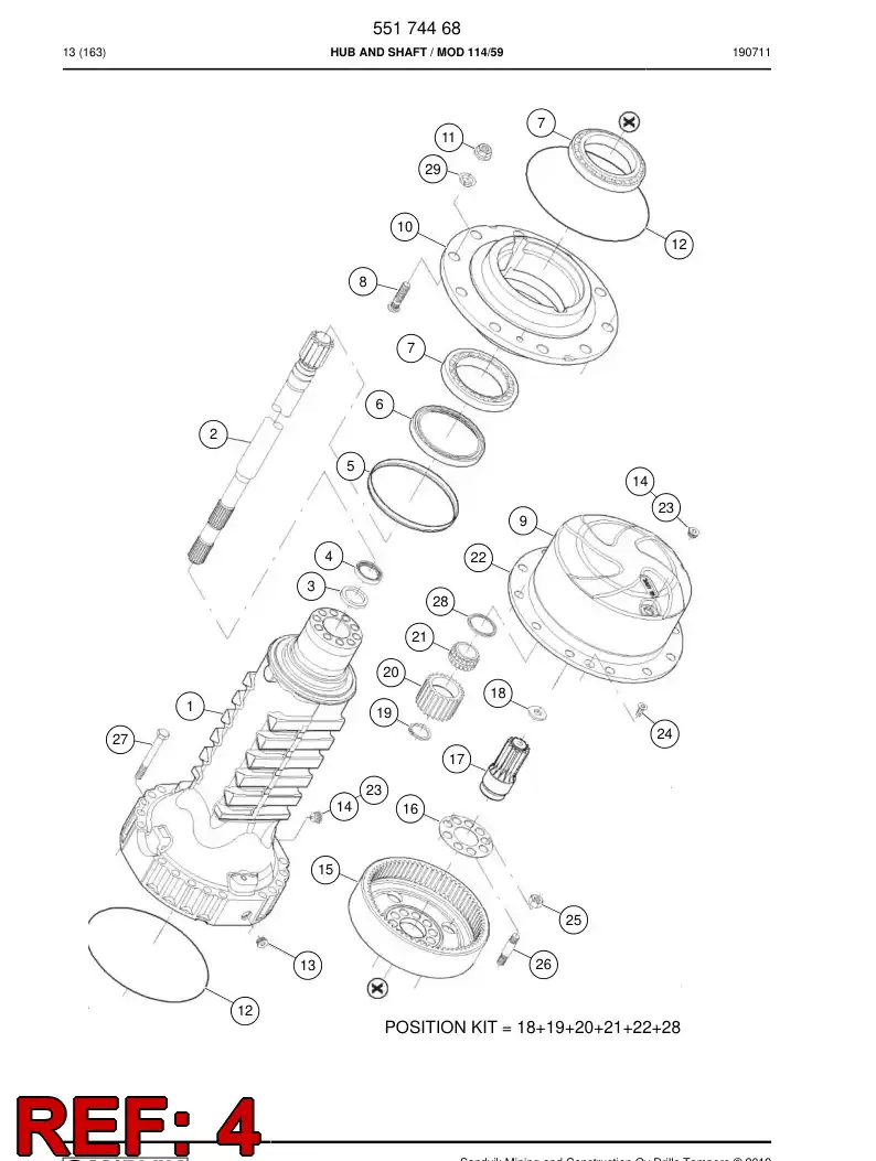 55174515 551 745 15 Seal - Sandvik Technical Drawing
