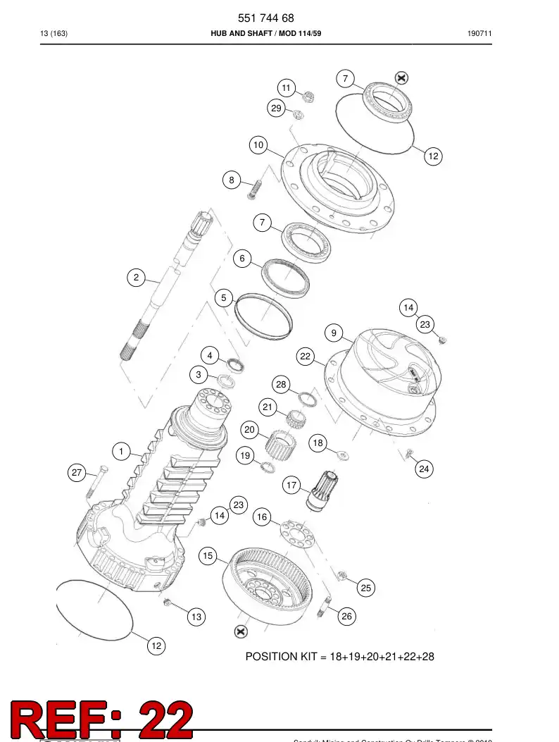 55174535 551 745 35 Planet Carrier - Sandvik Technical Drawing