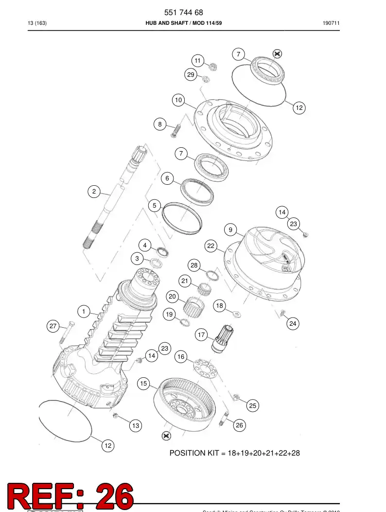 55174537 551 745 37 Stud - Sandvik Technical Drawing