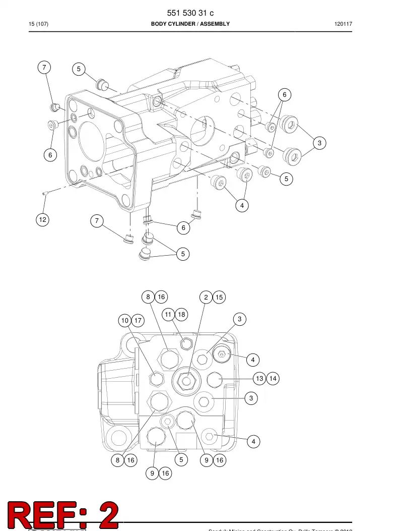 55174542 551 745 42 Plug - Sandvik Technical Drawing