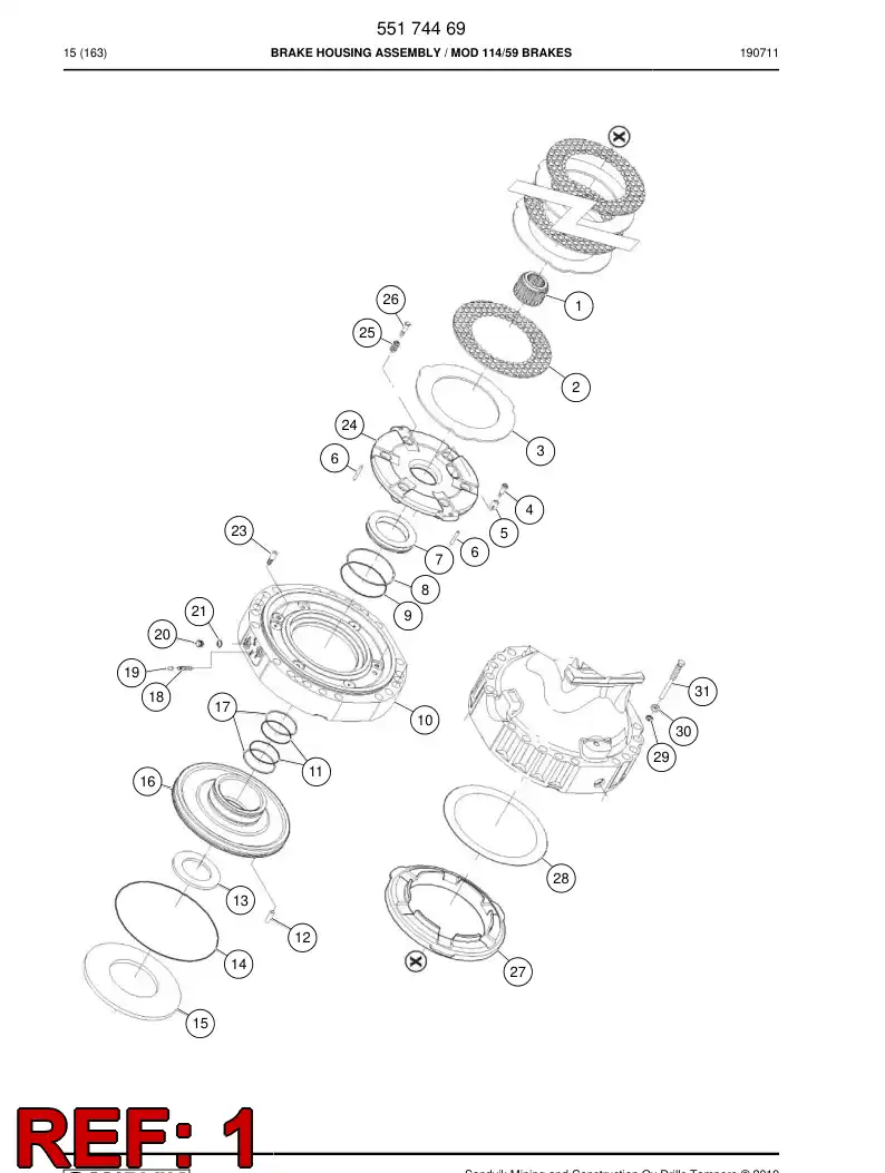 55174544 551 745 44 Bushing - Sandvik Technical Drawing