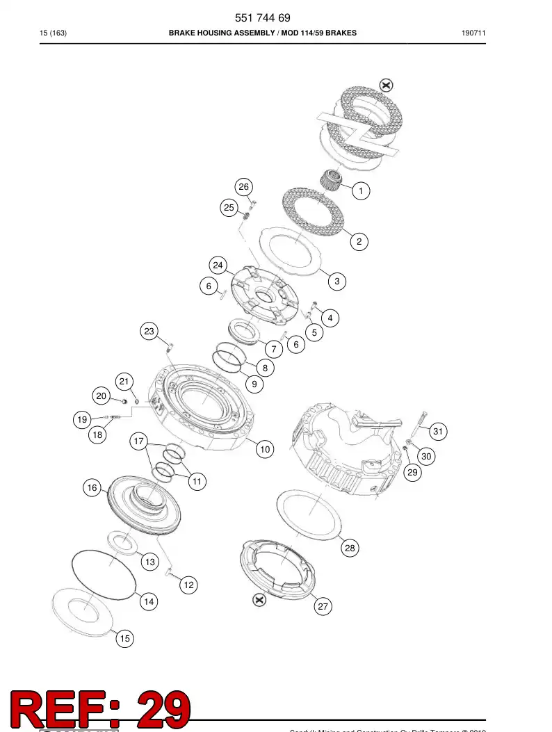 55174571 551 745 71 Washer - Sandvik Technical Drawing