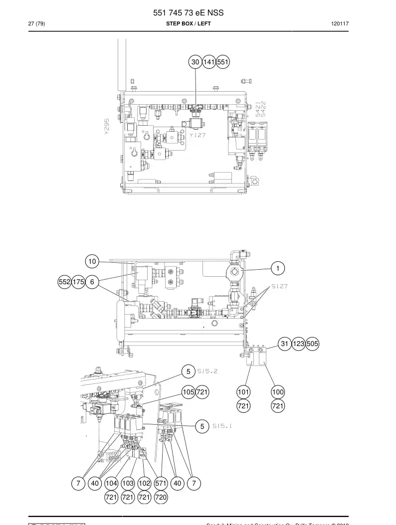 55174573e 551 745 73e Step box - Sandvik Technical Drawing