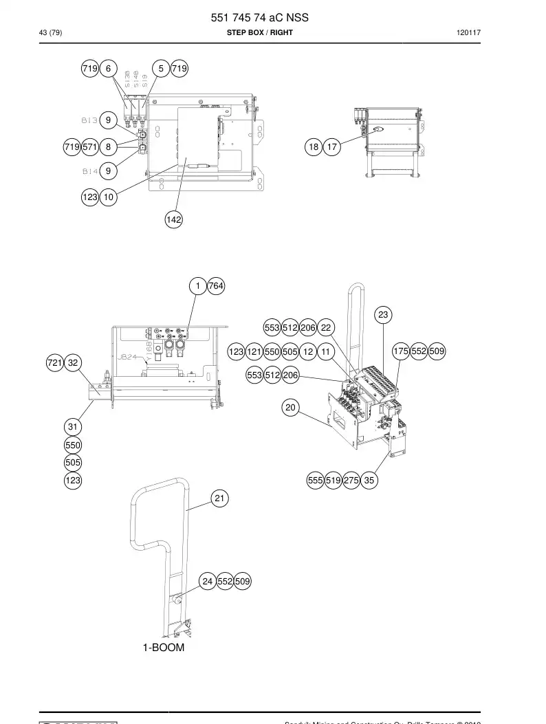55174574a 551 745 74a Step box - Sandvik Technical Drawing
