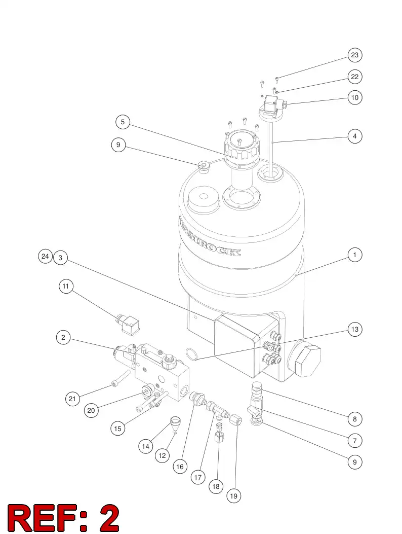 55174640 551 746 40 PUMP UNIT - Sandvik Technical Drawing