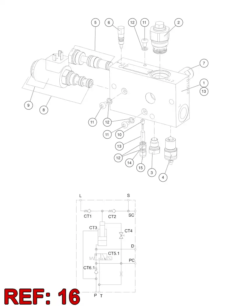 55174644 551 746 44 Seal Kit - Sandvik Technical Drawing