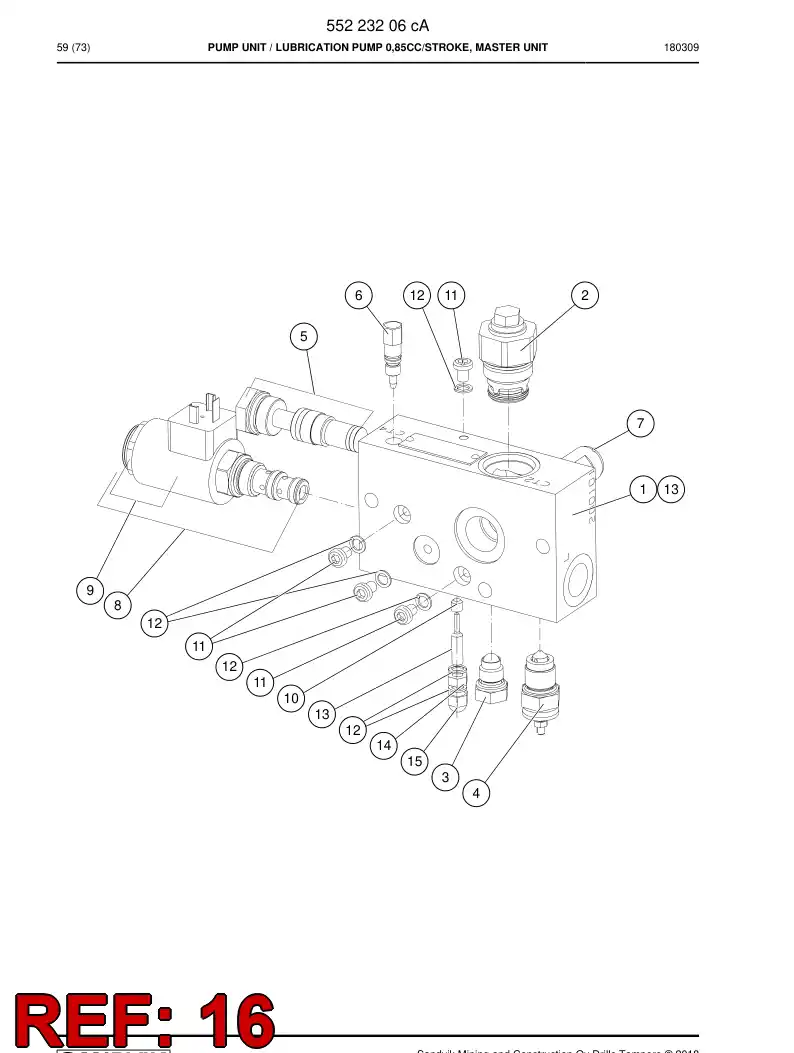 55174644a 551 746 44a Seal Kit - Sandvik Technical Drawing