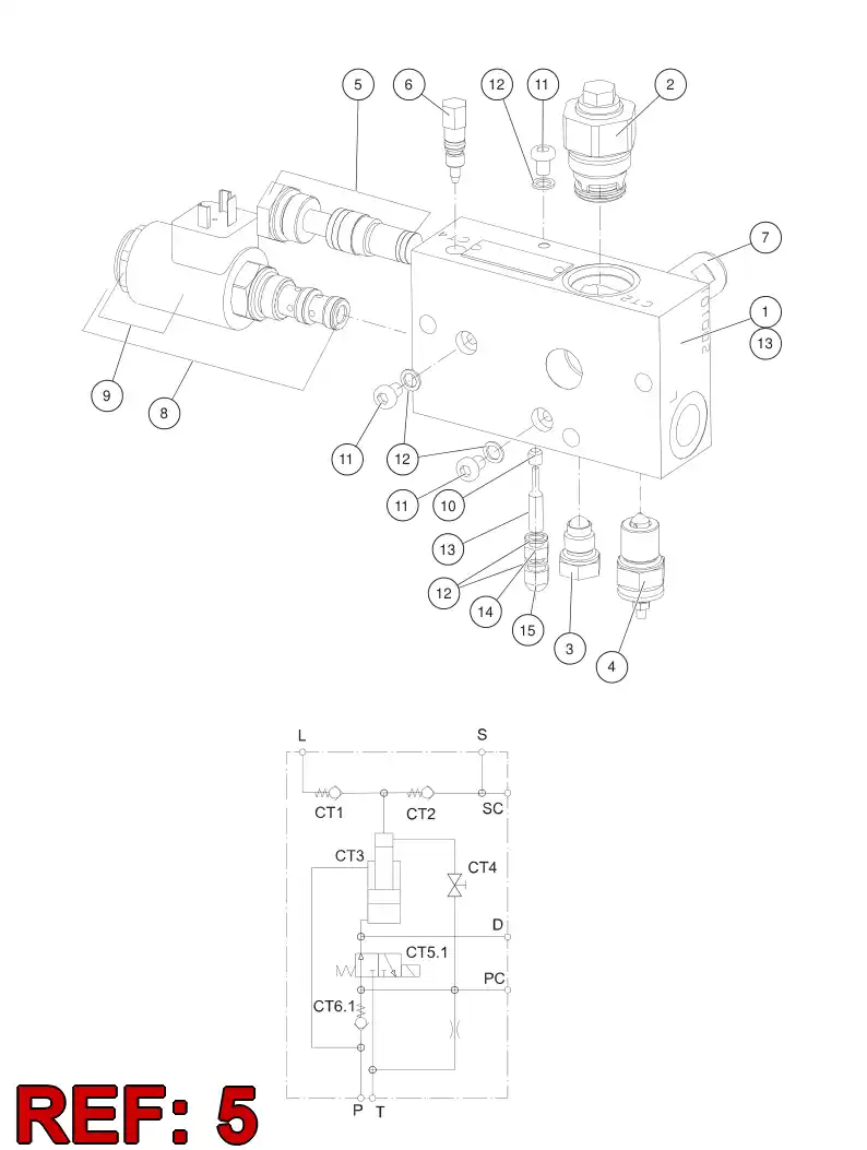 55174654 551 746 54 PISTON - Sandvik Technical Drawing