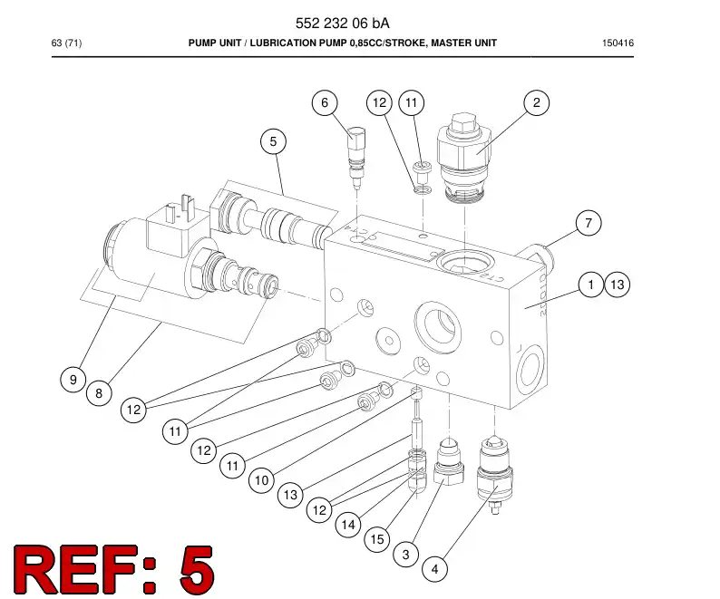 55174655a 551 746 55a PISTON - Sandvik Technical Drawing