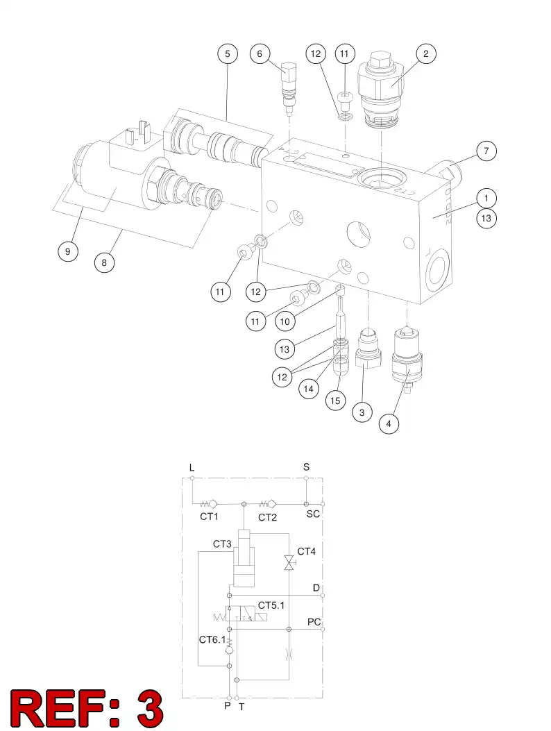 55174668 551 746 68 VLVULA, COMPROBACIN - Sandvik Technical Drawing
