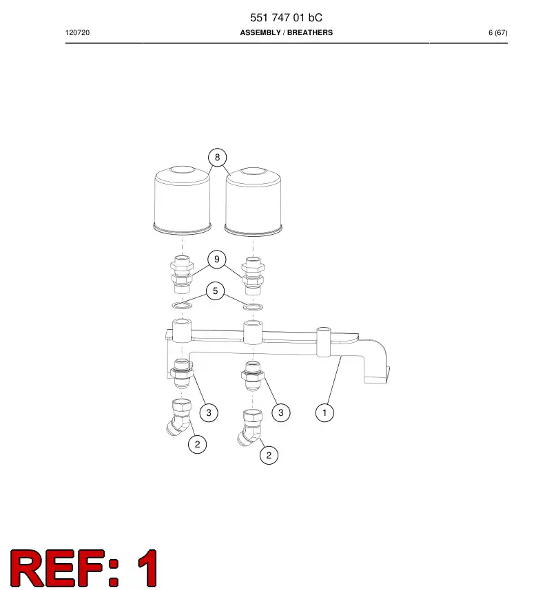 55174695 551 746 95 Supporting block assembly - Sandvik Technical Drawing