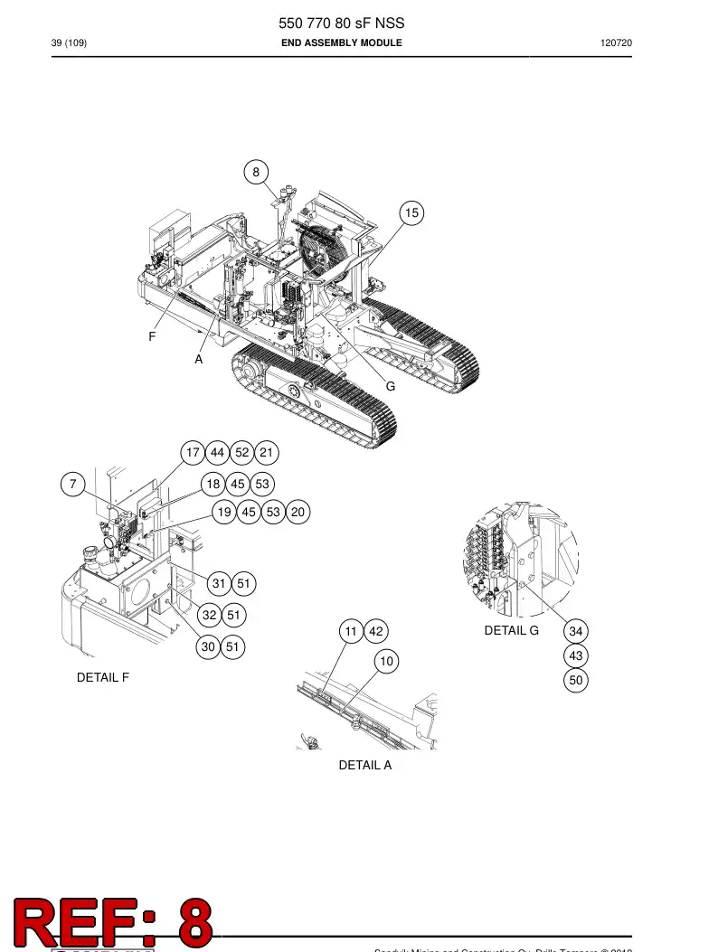 55174701b 551 747 01b Assembly - Sandvik Technical Drawing