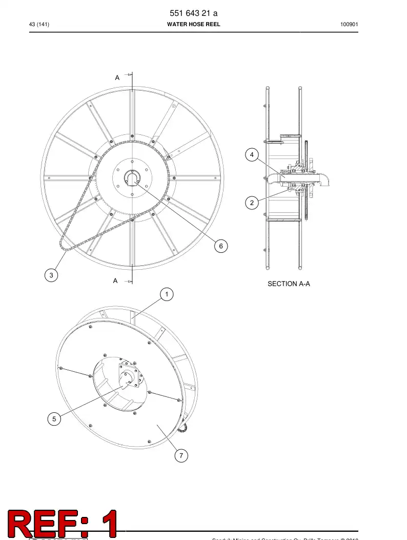 55174931 551 749 31 Drum - Sandvik Technical Drawing