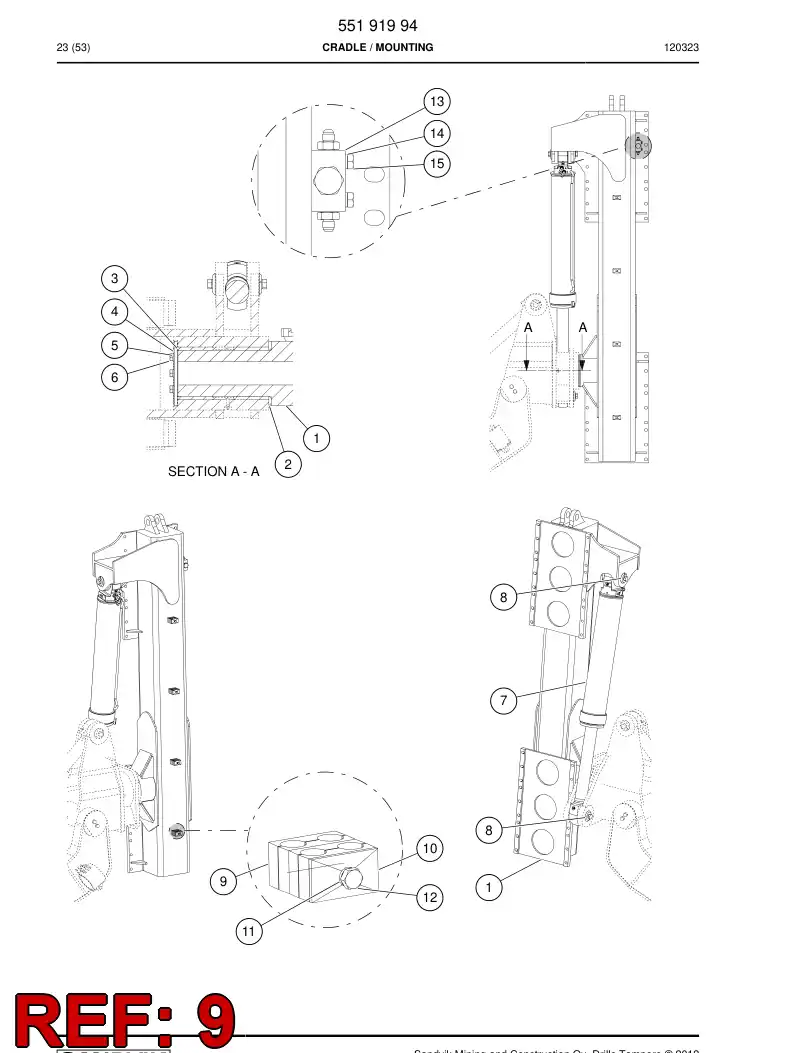 55175048a 551 750 48a Clamp, Block - Sandvik Technical Drawing