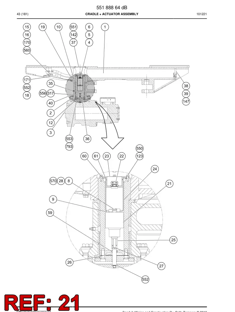 55175052b 551 750 52b Sensor - Sandvik Technical Drawing