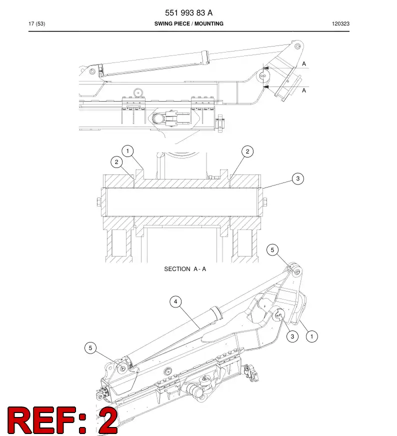 55175084 551 750 84 Plate, Bearing - Sandvik Technical Drawing