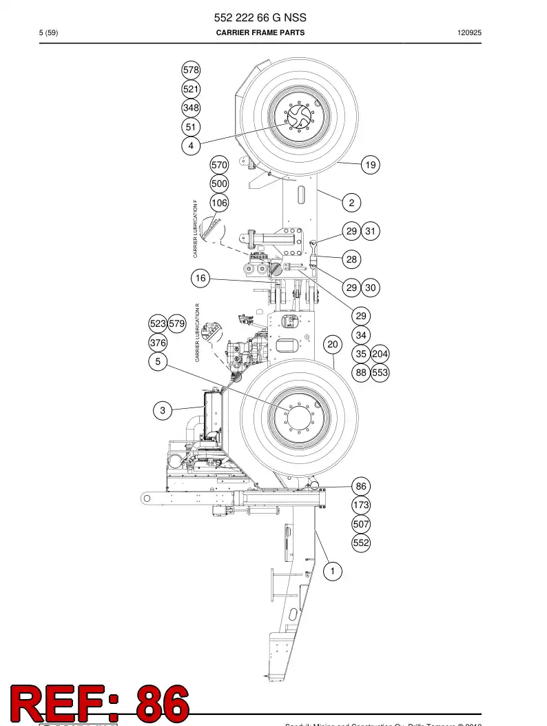 55175132a 551 751 32a BLOQUE DE SOPORTE - Sandvik Technical Drawing