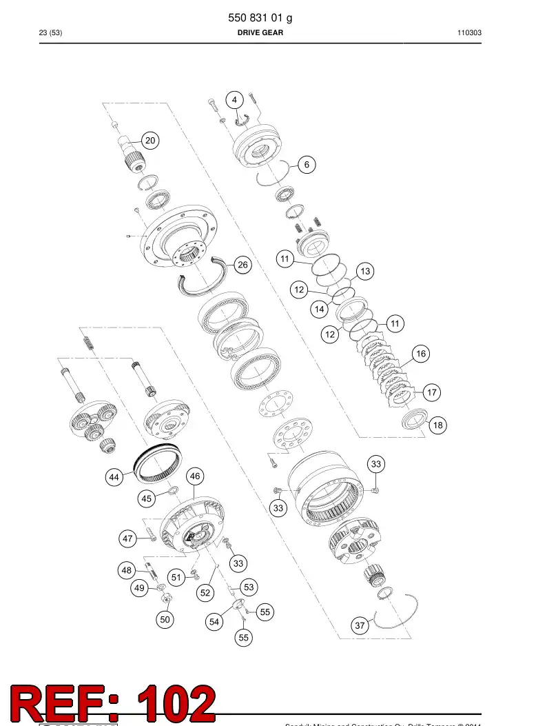 55175168 551 751 68 Repair Kit - Sandvik Technical Drawing
