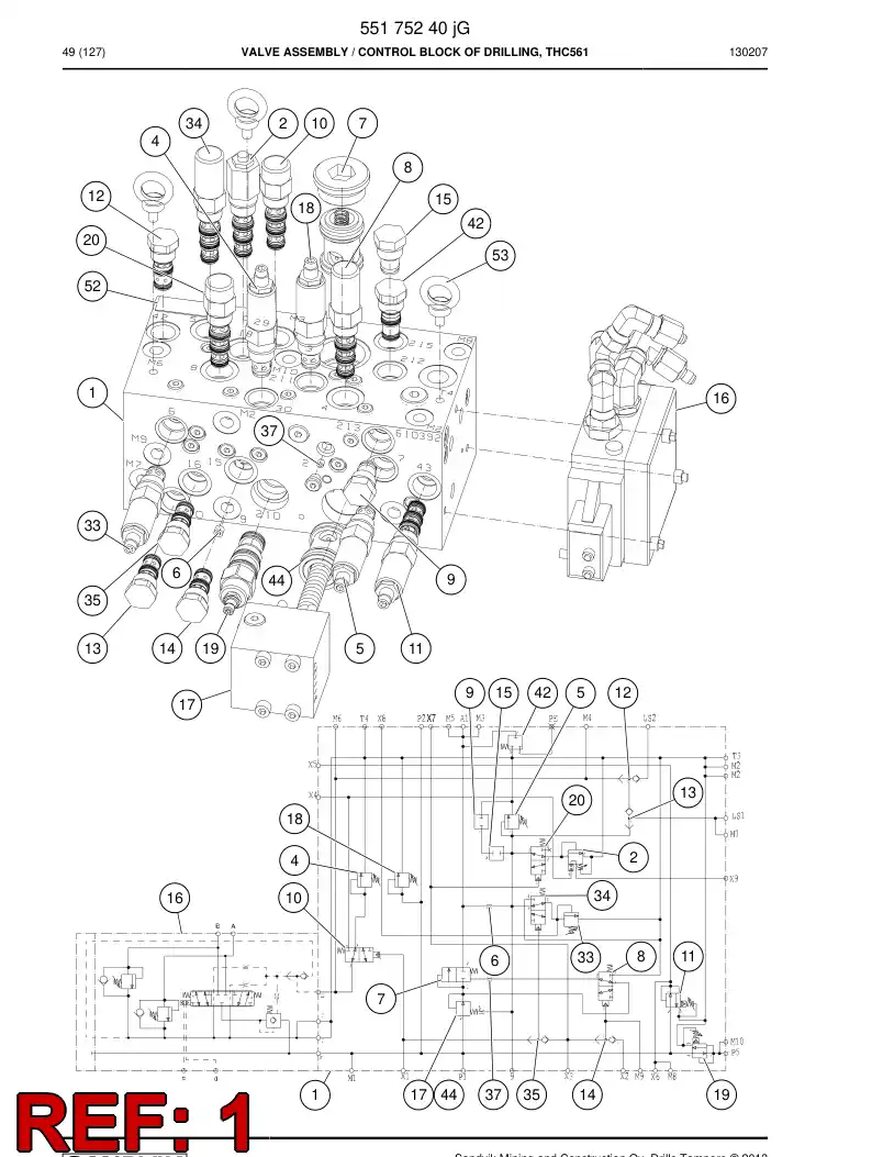 55175242 551 752 42 Frame - Sandvik Technical Drawing