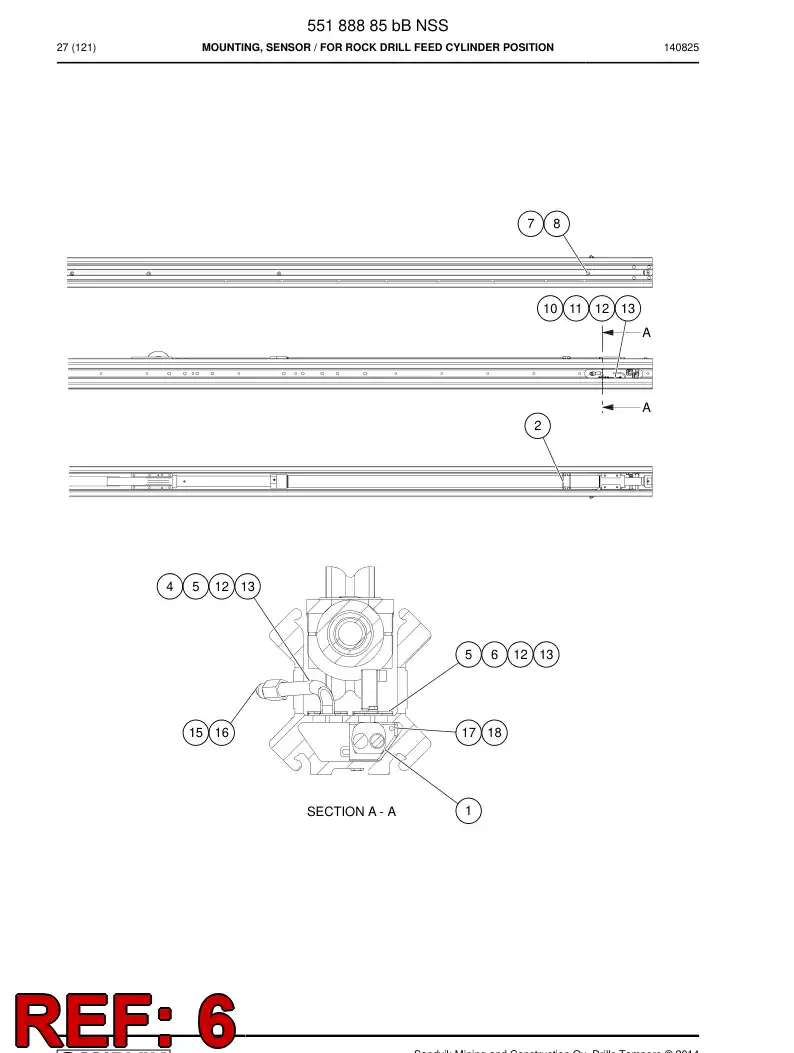 55175320 551 753 20 Plate - Sandvik Technical Drawing