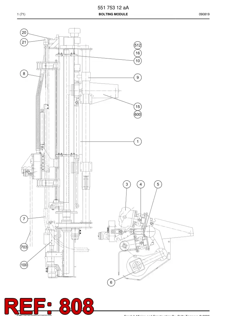 55175358a 551 753 58a HOSING - Sandvik Technical Drawing