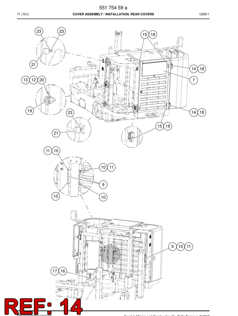 55175474 551 754 74 Hinge - Sandvik Technical Drawing