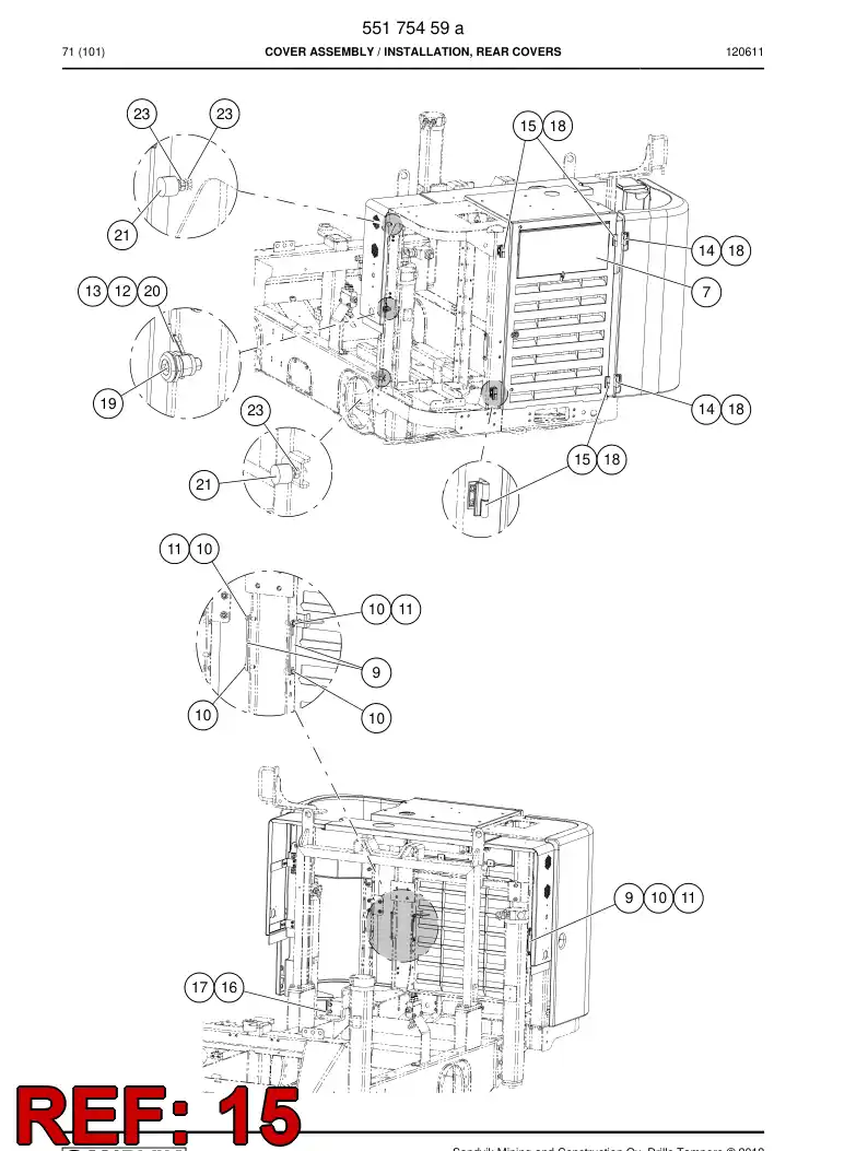 55175475 551 754 75 Hinge - Sandvik Technical Drawing