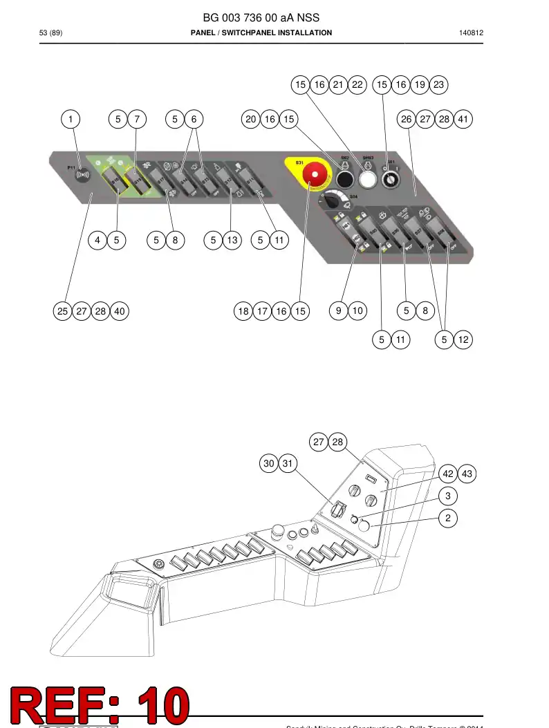 55175481a 551 754 81a Light, Signal - Sandvik Technical Drawing